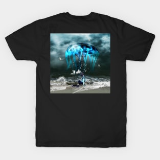 Awesome jellyfish and bautiful mermaid T-Shirt